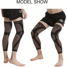 Resim 2 Adet Bakır Kompresyon Diz Kılıfları - Nefes Alabilir, Yüksek Esneklik Spor, Fitness, Yürüyüş & Koşu İçin | Kaymaz Destek, Gece Kullanımı, Voleybol 