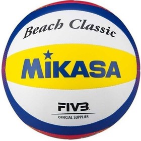Resim Mikasa Sentetik Deri Plaj Voleybol Topu Bv552c-wybr Sarı - Mavi 