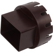 Resim Yaleker Yağmur Suyu Havuzu İle Su Atım Borusu Bağlantı Adaptörü, Kahverengi, Dayanıklı Plastik, Size L, Sıkı Birleşim, Sızma Yok, 2 Vida İle 