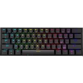 Resim Magic-refiner Mk28 Üç Modlu Mekanik Klavye 61 Tuş Rgb Klavye Bt5.0/2.4g/usb Kablolu Bağlantı Desteği Kırmızı Anahtarlar Siyah 