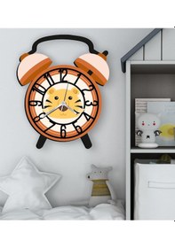 Resim Bk Gift Kişiye Özel Hayvan Figürlü Retro Çalar Saat Tasarımlı Kabartma Figürlü Ahşap Çocuk Duvar Saati-9, Ev Dekoru, Çocuk Odası Aksesuar Bitmeyencom2 Çok Renkli 