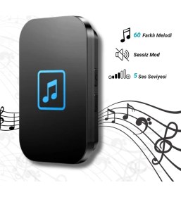 Resim Multizone Kablosuz LED Işıklı Akıllı Kapı Zili 2 Buton 1 Alıcı Pil Gerektirmez Su Geçirmez Uzun Menzil 