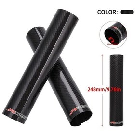 Resim Xuweiwei Jfg Racıng 248mm Karbon Fiber Ön Fork Koruyucu Ayarlanabilir Motosiklet Şok Emici Gardı 