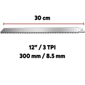 Resim Tilki Kuyruğu Et Kemik Kesme Testeresi Paslanmaz Çelik Bıçak Bıçağı Ağzı Ucu 30 cm 2 Adet 