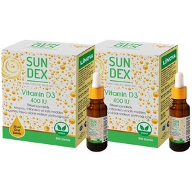 Resim Sundex Vitamin D3 400 IU 500 Damla 2 x 20 ML 