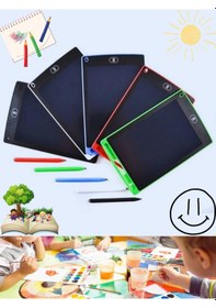 Resim Çok Renkli Tablet Lcd 8.5 Inç Dijital Kalemli Çizim Yazı Tahtası Grafik Not Yazma Eğitim Glrshop 