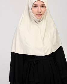 Resim manolyaşal islamic hijab Pratik Eşarp Peçeli-peçesiz Hazır Türban Sufle Krem 