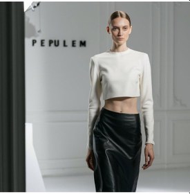 Resim Midi Boy Deri Etek Siyah 