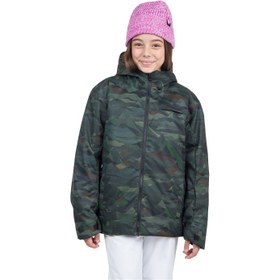 Resim Rossignol Ski Print Unisex Çocuk Siyah Kayak Ceketi 