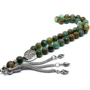Resim SONSÖZ TESPİH 5a Kalite Doğal Yeşim (jade) Naturel Taş Tespih 