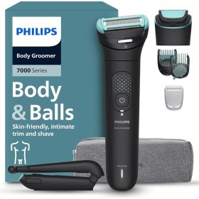 Resim Philips Bodygroom Yeni 7000 BG7480/15 Erkek Vücut Bakım Tıraş Makinesi - Hassas Bölgelerde Bile Güvenli Tıraş | 2d Esnek Başlık, 120 Dk Pil, %100 Su Geçirmez 