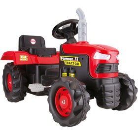 Resim Dolu Traktör Pedallı - Kırmızı / 36 Ay 