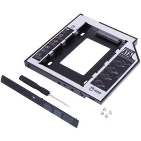 Resim DUAL 9.5mm Sata Hdd Harddisk Caddy Kızak Kutu Laptop Ssd Notebook Ikinci Hdd Takma 