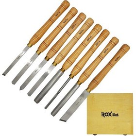 Resim Rox Wood Hss Ahşap Torna Bıçak Seti 8 Parça Ahşap Kutulu 