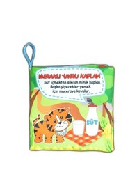 Resim Meraklı Kaplan Kumaş Sessiz Kitap T090 - Bez Kitap , Eğitici Oyuncak , Yumuşak Ve Hışırtılı 