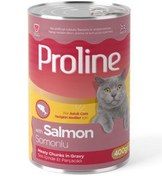 Resim Proline Somonlu Sos İçinde Et Parçalı Kedi Konservesi 400 Gr 