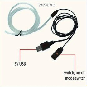 Resim Besthome1 2025 Yeni Araç İçi Led Şerit Işık Kiti 78.74inch Usb Aydınlatma 