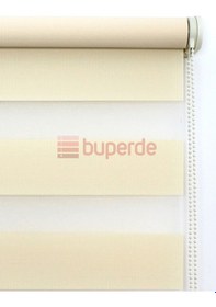 Resim Buperde Krem Eko Zebra Stor Perde 