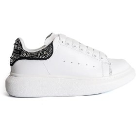 Resim Alexander McQueen White-Black Sneaker For | Unisex 