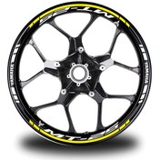 Resim Sarı Yamaha Mt 25 Takım Jant Sticker Etiket 