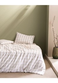 Resim Madame Coco Aluin King Size Ranforce Baskılı Nevresim Takımı Ekru 