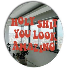 Resim Yuvarlak Ayna, Pinterest Ayna, Renkli Duvar Dekoru, Pinterest Oda Dekoru, Kırılmaz Dekorafif Ayna 