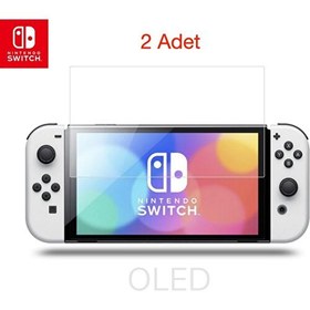 Resim Gd 34 Nintendo Switch OLED Ekran Koruyucu Temperli Cam Premium Pro 9h 2 Adet Dobe 