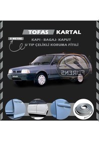 Resim Tofaş Kartal Oto Araç Kapı Koruma Fitili 5 Metre Parlak Gri Renk 