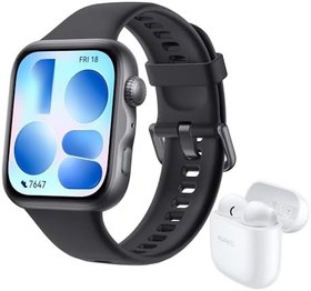 Resim HUAWEI WATCH FIT 5 Akıllı Saat, 1.82″ Ekran, Şık Tasarım, NFC, Düşme Algılama, Uzun Pil Ömrü, Sağlık Yönetimi, 100+ Antrenman Modu, 5 ATM Su Geçirmez, Android & iOS, Siyah + FreeBuds SE 2 