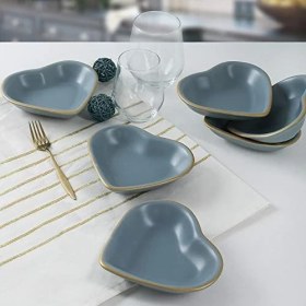 Resim Karokstore Mat Gri Kalp Çerezlik 14 cm 6 Adet - 624 