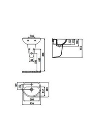 Resim Creavit 36 x 45 CM Oval Duvara Monte Lavabo Tp146 