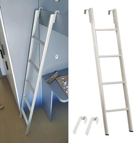 Resim Yatak Merdiveni Geniş Basamaklı Ve Kancalı Ikiz Ranza Merdiveni, Ev Yatakhanesi Çatı Katı Tavan Arası Karavan Ranza Merdiveni, Yer Tasarrufu Sağlayan Çocuk Tırmanma Merdiveni, Sadece Kampçı Yatak Kena 