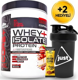 Resim Mustang Nutrition Core+ Series Isolate Whey Protein Tozu 900 Gr 30 Servis Çilekli Pasta + Shaker + Protein Kahve Hediyeli Çilek Aromalı 