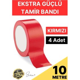 Resim Svein 4 Adet 10 mt Kırmızı Tamir Takviye Kapatıcı Güçlü Onarım Bandı Su Geçirmez Sızdırmaz Dayanım Çatlak 
