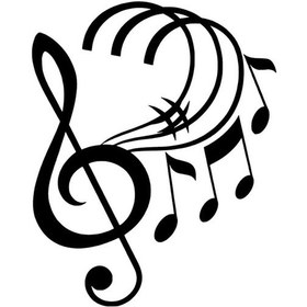 Resim Müzik Ve Notalar - Araç, Oto, Laptop, Duvar Uyumlu Sticker 20 24 Cm 
