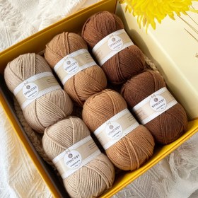 Resim Macaroon Spincosy Yumuşak Örgü İpi Seti - 6 parça, 4 kat orta kalınlıkta Akrilik İp, Örgü Battaniyeleri, Çantalar, Şapkalar, Atkılar, Eldivenler ve Küçük El Sanatları Projeleri için Mükemmel, Her biri 50G/128.93 metre 