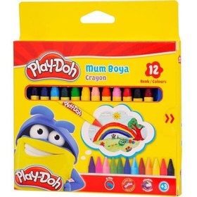 Resim Play-Doh Mum Pastel Boya Crayon Yuvarlak 12 Renk CRN-CR004 