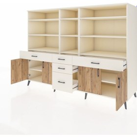 Resim Kronos Dolap 11 Raflı 5 Çekmeceli 4 Kapaklı 220x59x163 Aytaşı-çam Aytaşı-çam/aytaşı 