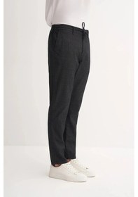 Resim Cazador Jogger Denim Pantolon Düz Paça Beli Bağcıklı 811 Siyah 