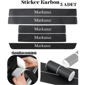 Resim Dfm Rich Bağaj ve Kapı Eşiği Karbon 5li Sticker Yerli Üretim (Set) 