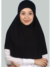 Resim Altobeh İkili Set Pratik Eşarp Hazır Türban ve Hijab Tesettür Bonesi (XL) - Siyah 