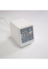 Resim Mufunye Renkli Oled Çok Fonksiyonlu Bilgi Ekranı Wifi Akıllı Masaüstü Kendin Yap Yaratıcı Saat Hava İstasyonu Kablosuz İç Mekan Dış Mekan Termometre Higrometre 9 