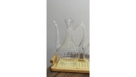 Resim Mien Ibrik Model Çizgili Yağdanlık Borosilikat 