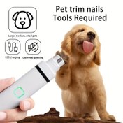 Resim Elektrikli Pet Tırnak Taşıyıcı USB Şarj Edilebilir Pet Bakımı Tırnak Taşıyıcı Kediler ve Köpekler İçin Uygun Sessiz Nazik Ev Bakımı Taşıyıcı 