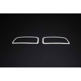 Resim Peugeot 3008 Uyumlu Egsoz Çerçeve 2 Parça 2016 Ve Üzeri Paslanmaz Krom 