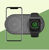 Resim 2si 1arada Kablosuz Saat,kulaklık Ve Telefon Hızlı Şarj Etme Aparatı 5365 