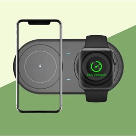 Resim 2si 1arada Kablosuz Saat,kulaklık Ve Telefon Hızlı Şarj Etme Aparatı 5365 
