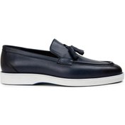 Resim Deery Hakiki Deri Mavi Erkek Loafer Ayakkabı - 01958mmvıc01 Mavi 
