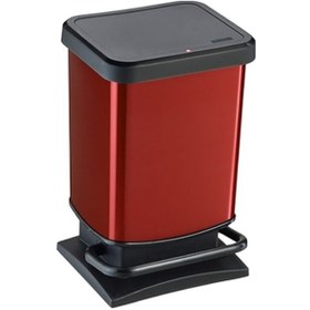 Resim Rotho Paso Pedallı Çöp Kutusu Kırmızı 20 L 