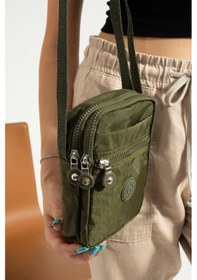 Resim Nemo Bags Haki Unisex Telefonluk, Cüzdan, Kartlık, Çapraz Askılı Omuz Çantası, 18x13cm Haki 